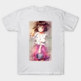 Hanadera Nodoka Anime Watercolor T-Shirt
